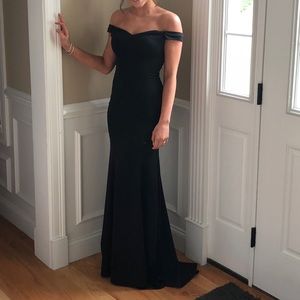 Elegant black prom dress